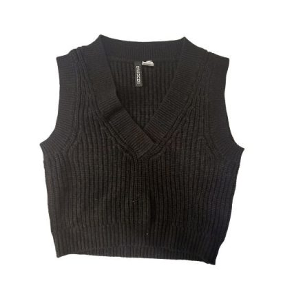 Női XS-es fekete rövid állású kötött mellény - H&M