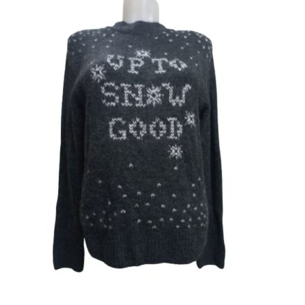 Női XS-es szürke kötött hópelyhes pulóver - H&M