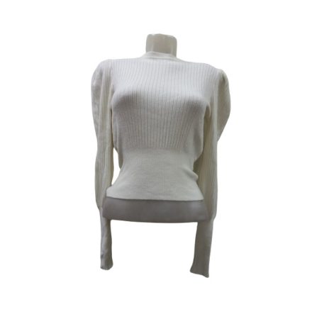 Női S-M-es fehér kötött top jellegű pulóver - CCG Perfecta