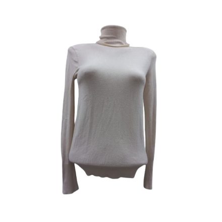 Női S-es drapp vékony garbónyakú kötött pulóver - Zara