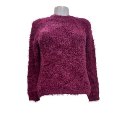 Női XS-es mályvaszínű szőrmés pulóver - Bershka