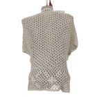 Női M-es fehér horgolt nagylyukú kardigán - Ren Moda