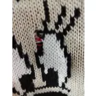 Női M-XL-es piros karácsonyi kötött hosszított pulóver - Minnie Egér - ÚJ (hibás)