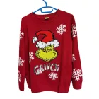 Női M-es piros karácsonyi kötött pulóver - Grincs - The Grinch