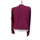 Női L-es bordó finomkötött rövid állasú kardigán (kicsit foltos)