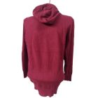 Női L-XL-es bordó kapucnis finomkötött pulóver - Blue Motion