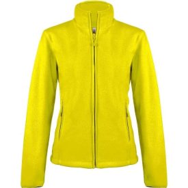 Női XL-es neon-citromsárga polár kardigán - ÚJ