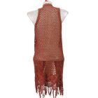 Női L-es barna horgolt kardigán - Only