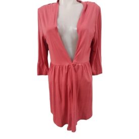   Női XL-es pirosas színű csipkés vékony pamut kardigán - George