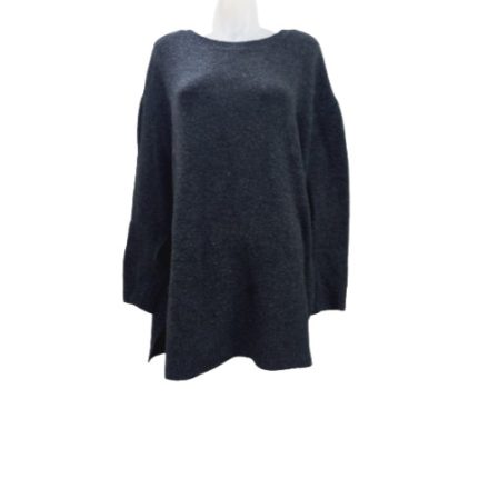 Női L-es sötétszürke oversized kötött pulóver - H&M