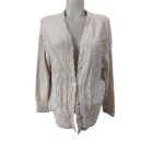 Női 2-3XL-es drapp kötött kardigán