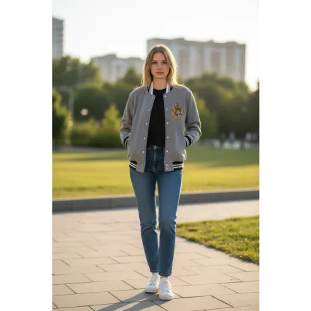 Szürke unisex pamut kardigán, kb L-XL-es méret - Harry Potter 