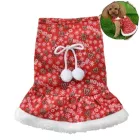 L-es piros hópelyhes feliratos karácsonyi ruha kiskutyára - ÚJ