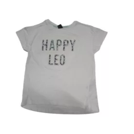   134-es fehér domború mintás feliratos fiú póló - Y.F.K - ÚJ