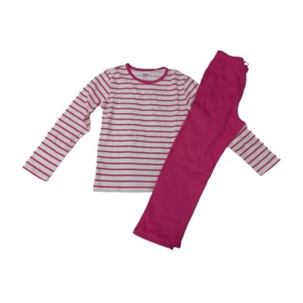 128-as pink-fehér pizsama - Sinsay - ÚJ