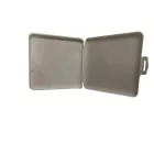 Fehér lapos műanyag tartó, tok, 10*10 cm - ÚJ