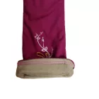 98-as mályvaszínű virágos polárral bélelt kordnadrág - ÚJ