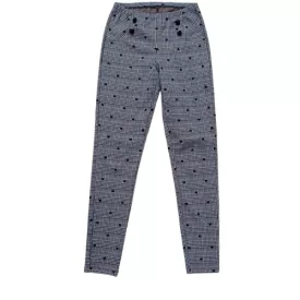   152-es szürke szivecskés sztrecss leggings jellegű nadrág 