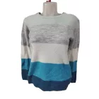 158-164-es kék csíkos puha kötött lány pulóver - H&M