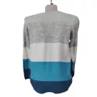 158-164-es kék csíkos puha kötött lány pulóver - H&M