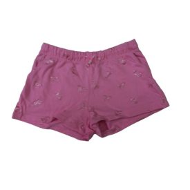   140-es rózsaszín csillogó lovas pamut short, rövidnadrág - H&M