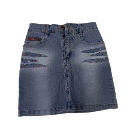 134-es kék strasszköves farmerszoknya