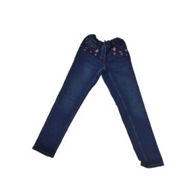 134-es kék virágos pamuttal bélelt farmernadrág - C&A