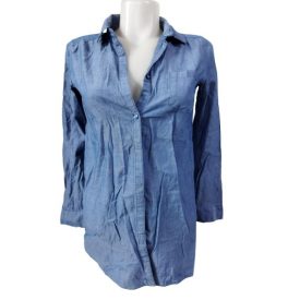 158-as vékony kék farmer hatású blúz lánynak - H&M