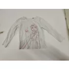 122-128-as fehér csillogó pamutfelső - Frozen - Jégvarázs - H&M