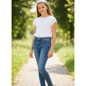 134-es kék pamuttal bélelt farmernadrág lánynak - H&M