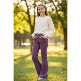 134-es lila bőszárú kordnadrág - KIDS