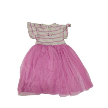 134-es rózsaszín-fehér tüll aljú ruha - Sinsay