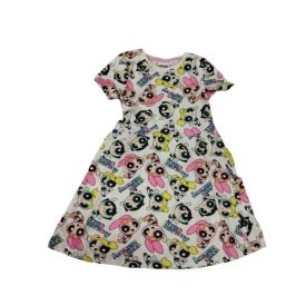 134-es fehér alapon mintás ruha - Powerpuff Girls