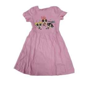 134-es rózsaszín mintás ruha - Powerpuff Girls