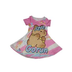   128-134-es rózsaszín tunika, rövid ruha - Capibara - Kapibara