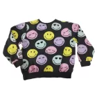 122-128-as fekete színem mintás tréningegyüttes - Smiley - H&M