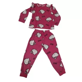 122-128-as pink pamut pizsama - Hello Kitty