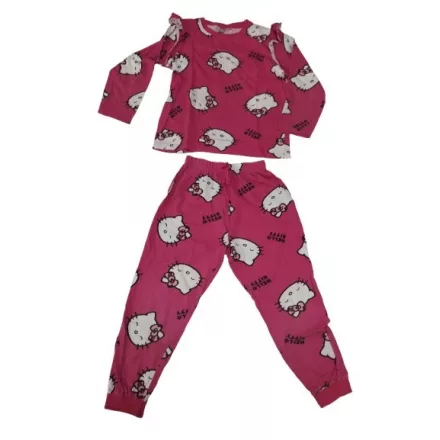 122-128-as pink pamut pizsama - Hello Kitty