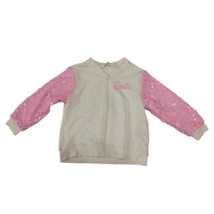 110-116-os fehér-pink flitteres ujjú kardigán - H&M - Barbie