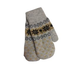   Női szürke egyujjas vastag kötött kesztyű  - Aura.Via - ÚJ