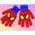 Kék-piros kötött kesztyű, kb 4-6 évesre - Spiderman - Pókember - ÚJ