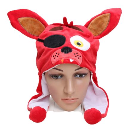 Foxy róka plüss sapka, jelmezkiegészítőnek is jó - FNAF - Five Nights At Freddy's - ÚJ