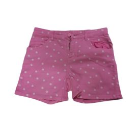   146-152-es rózsaszín virágos farmer short, rövidnadrág - In Extenso