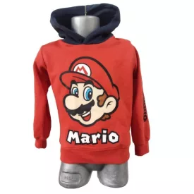110-116-os piros kapucnis pulóver - Super Mario