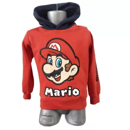 110-116-os piros kapucnis pulóver - Super Mario