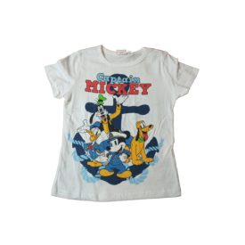 134-es fehér fiú póló - Miki Egér - ÚJ