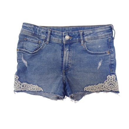 170-es kék szaggatott farmer rövidnadrág - H&M