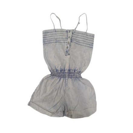 164-es kék márványmitás puha farmer playsuit - Generation