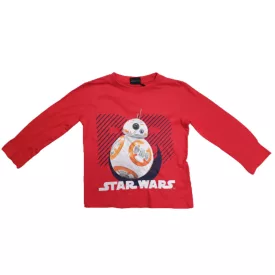 98-as piros pamutfelső - BB8 - Star Wars - ÚJ