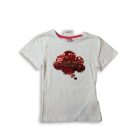 92-es fehér feliratos átfordítható flitteres póló - Kiki & Koko - ÚJ